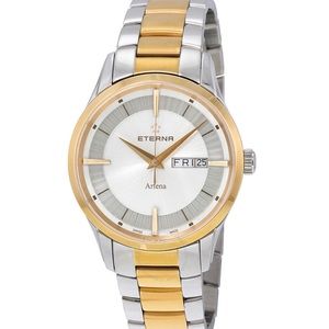 Eterna Artena Unisex White Dial Two-tone Watch